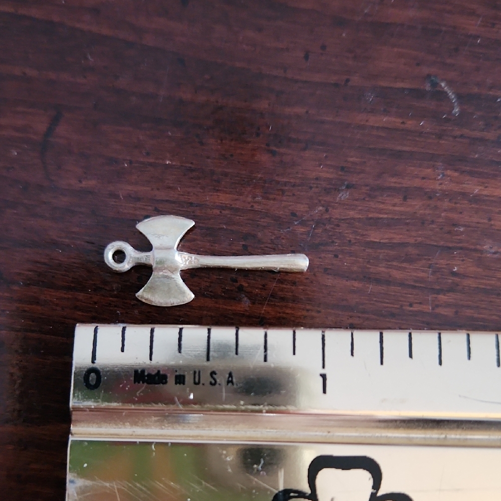 Silver Axe Pendant Charm
